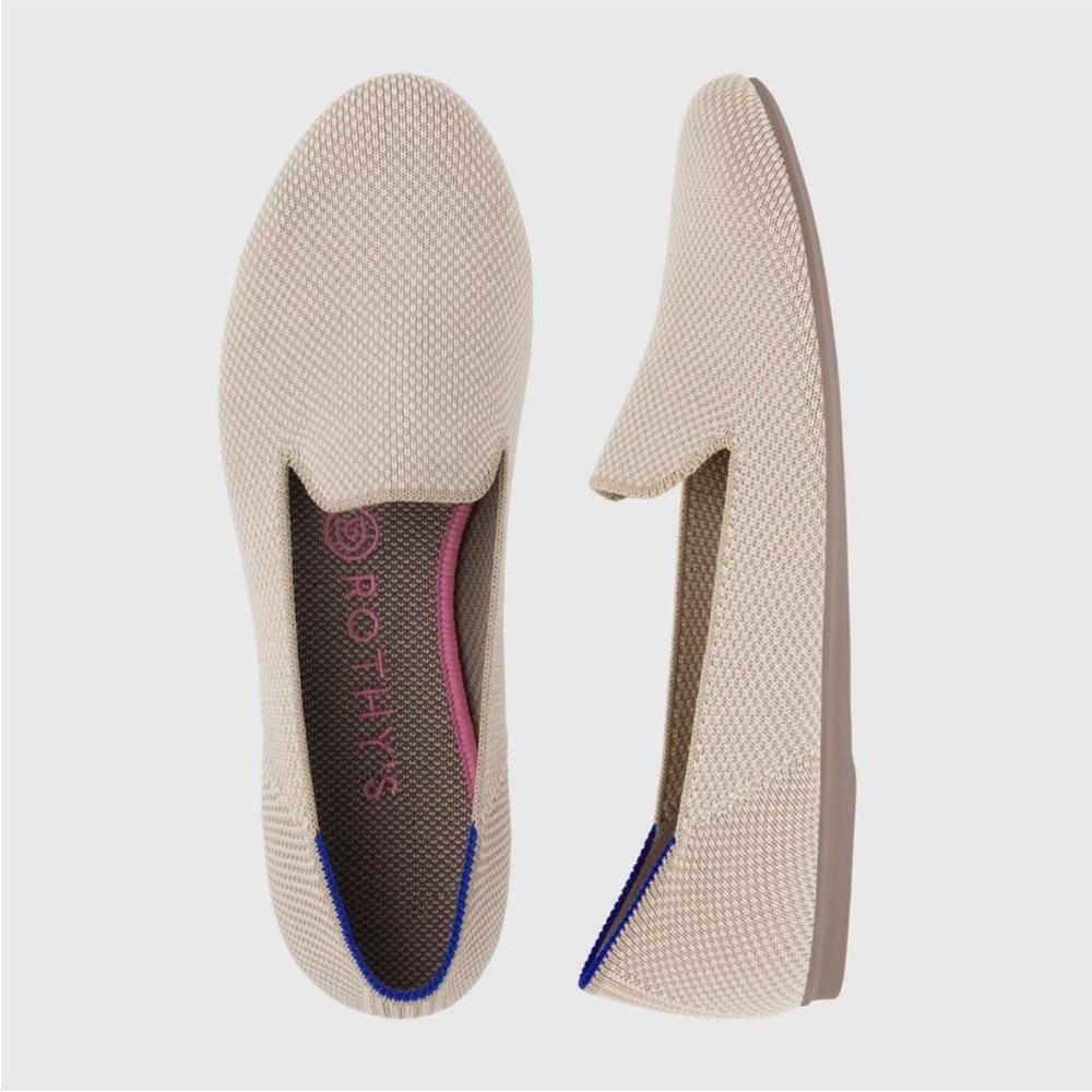 Rothy’s The Loafer in Linen Double Stitch Beige